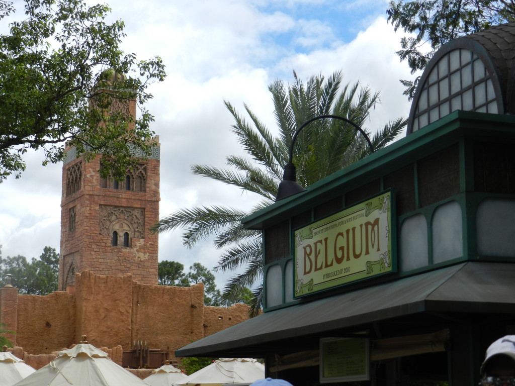 2013 Epcot Food and Wine Festival Menu with Belgium Kiosk. Keep reading to learn about the best food at Epcot Food and Wine Festival! Photo copyright ThemeParkHipster.
