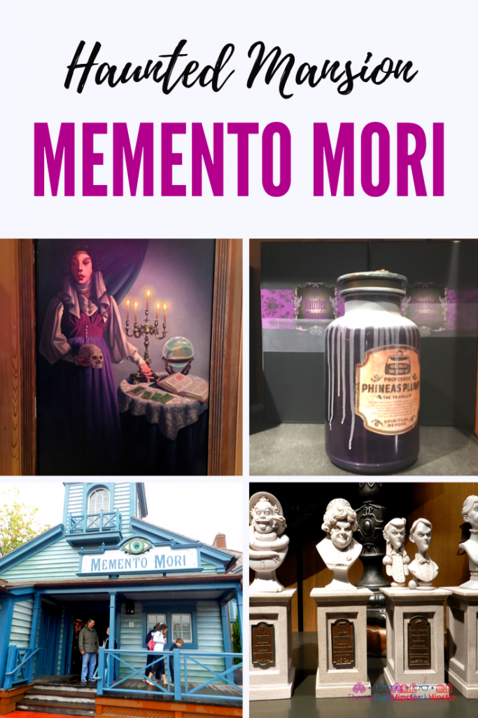 Disney Memento Mori at the Magic Kingdom with Madame Leota in from of Spell book