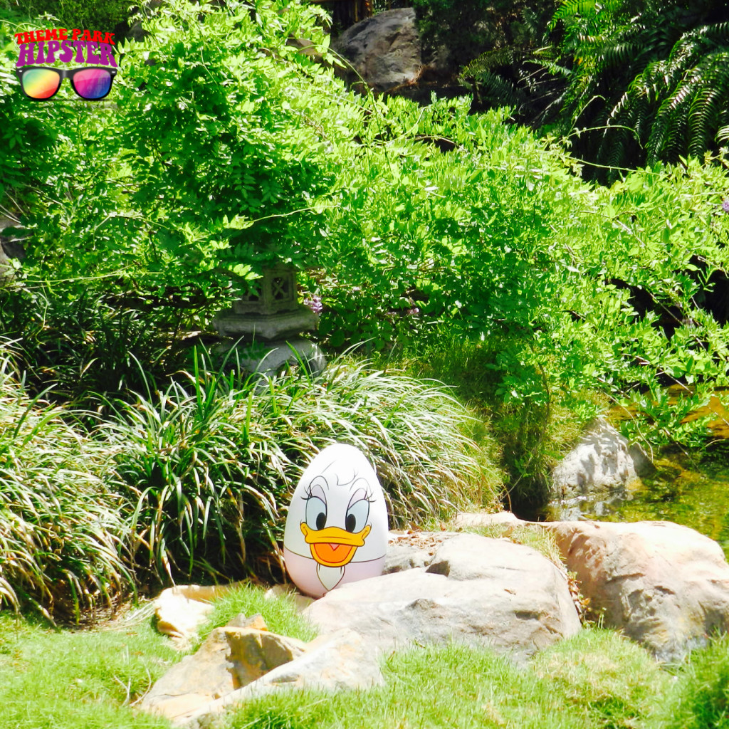 Daisy Duck Easter Egg at Epcot. Disney Easter Egg Hunt-Japan Pavilion. Keep reading learn more about the Epcot Egg Hunt also know as Egg-Stravaganza Scavenger Hunt.