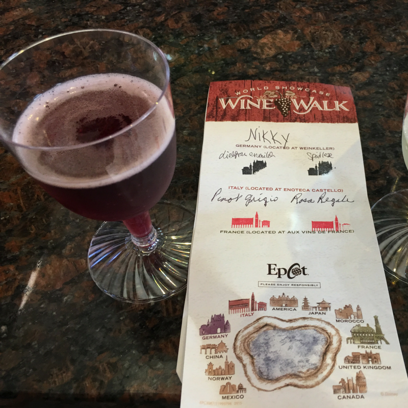 Rosa Regale Wine at Epcot. One of the best drinks at Epcot for Drinking Around the World.