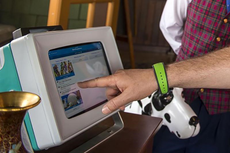 You can use your MagicBand to book Epcot FastPass in the park or to redeem Fastpasses at attractions.