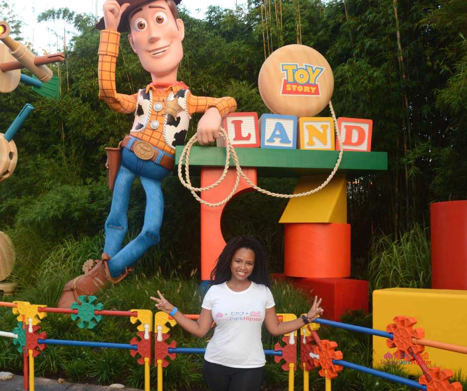 themeparkhipster at toy story land with nikkyj. Keep reading to see why you must go to Hollywood Studios alone on your solo Disney trip.