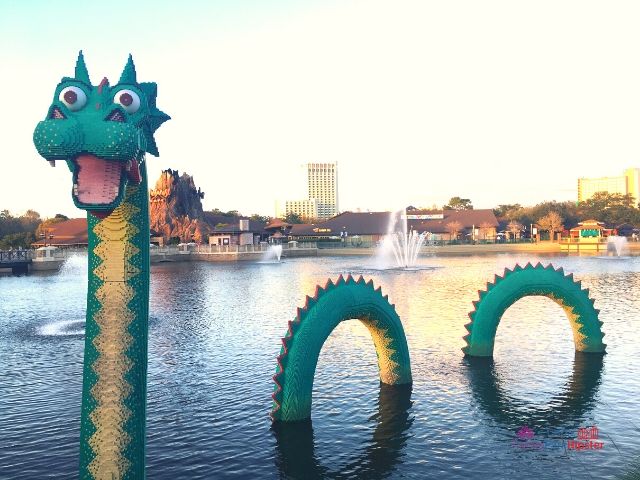 Disney Spring LEGO Dragon in Lagoon