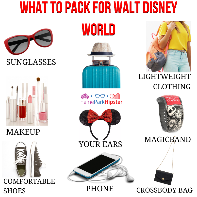 Disney world packing list for adults infographic