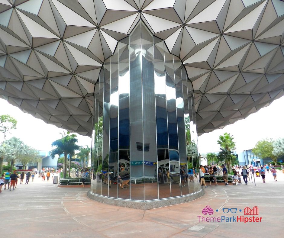Epcot Spaceship Earth History Bottom View with Mirror
