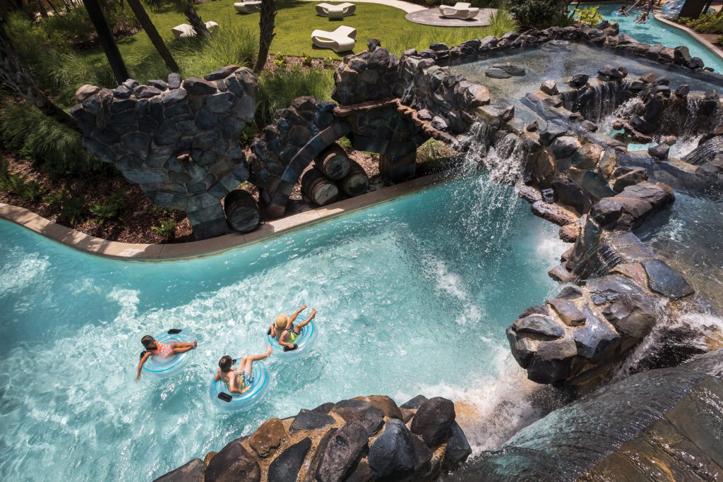 The Four Seasons Orlando Lazy River. Keep reading for the best resorts in Orlando that are not Disney.