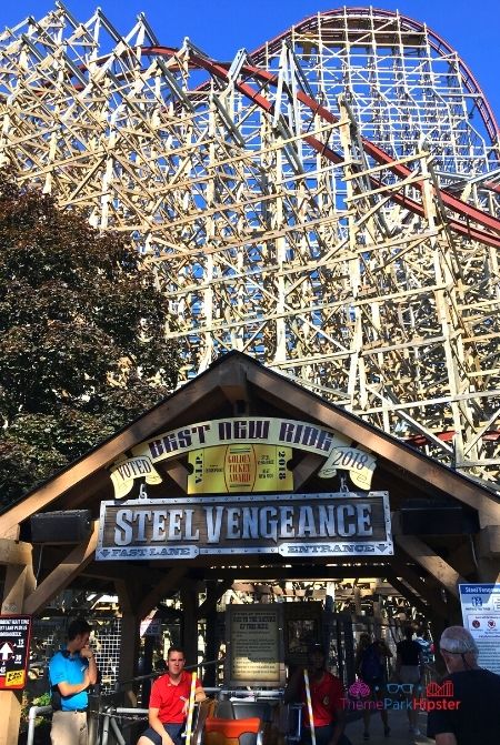 Steel Vengeance Roller Coaster Cedar Point Entrance. Keep reading to learn about the tallest roller coaster at Cedar Point.