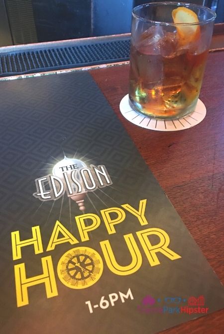 The Edison at Disney Springs Happy Hour Hours with Stiff Bourbon Drink. Keep reading to learn about the best Disney World restaurants for adults.