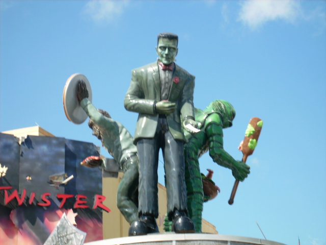 Universal Studios Orlando Monster Cafe with Frankenstein Statue