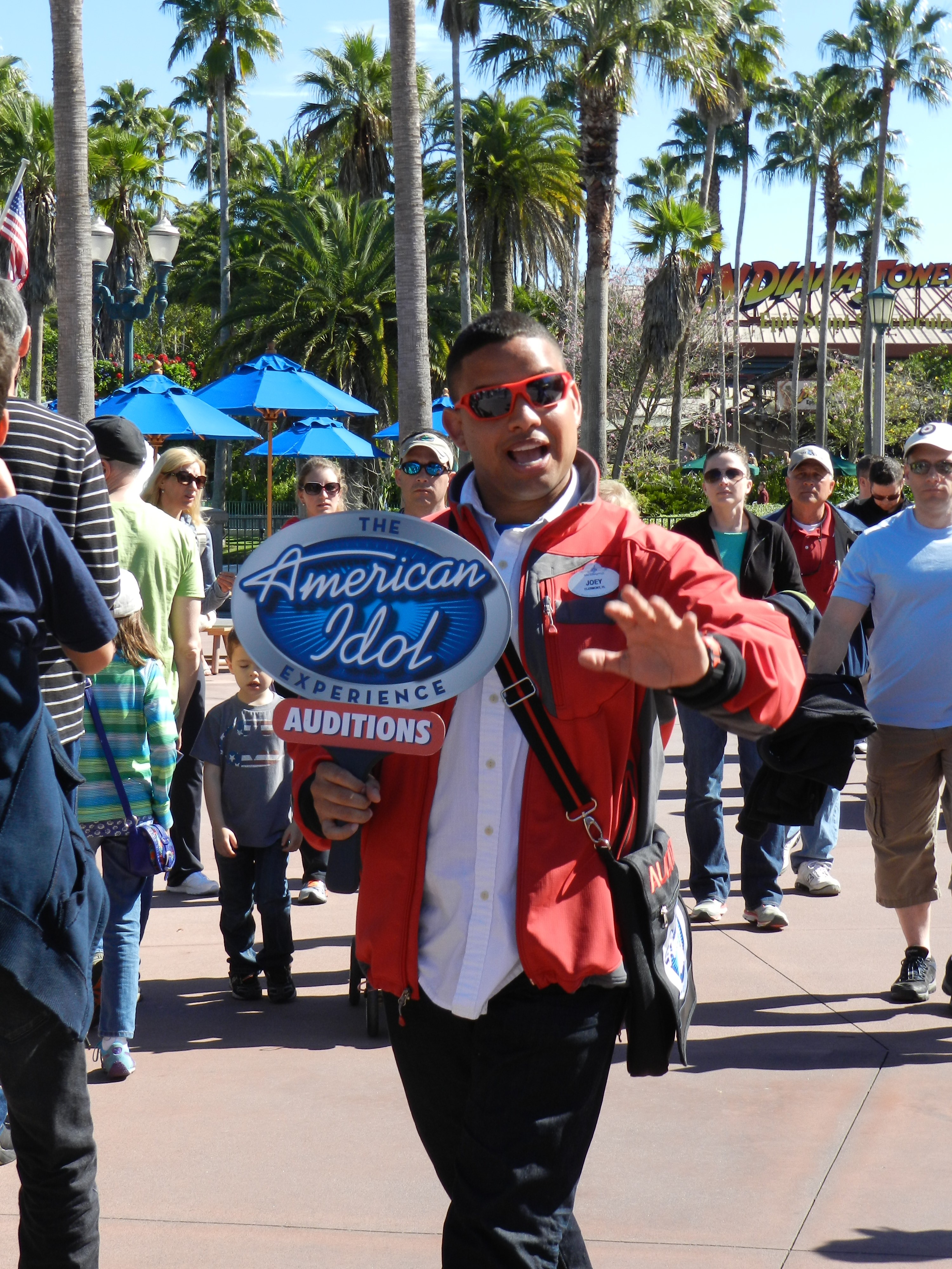 American Idol Experience Disney with Cast Member Waving