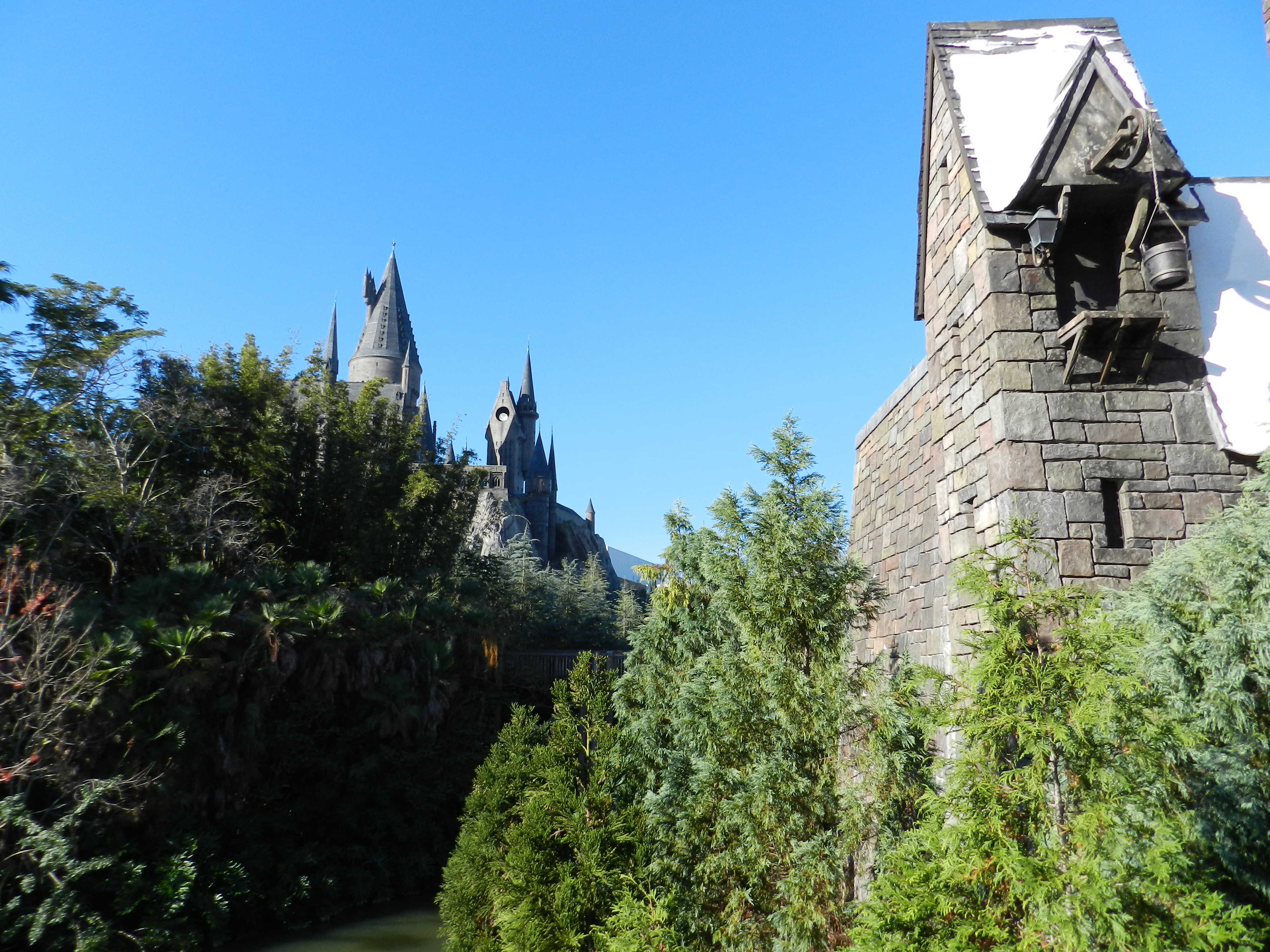 Wizarding World of Harry Potter Orlando view of Hogwarts Castle.