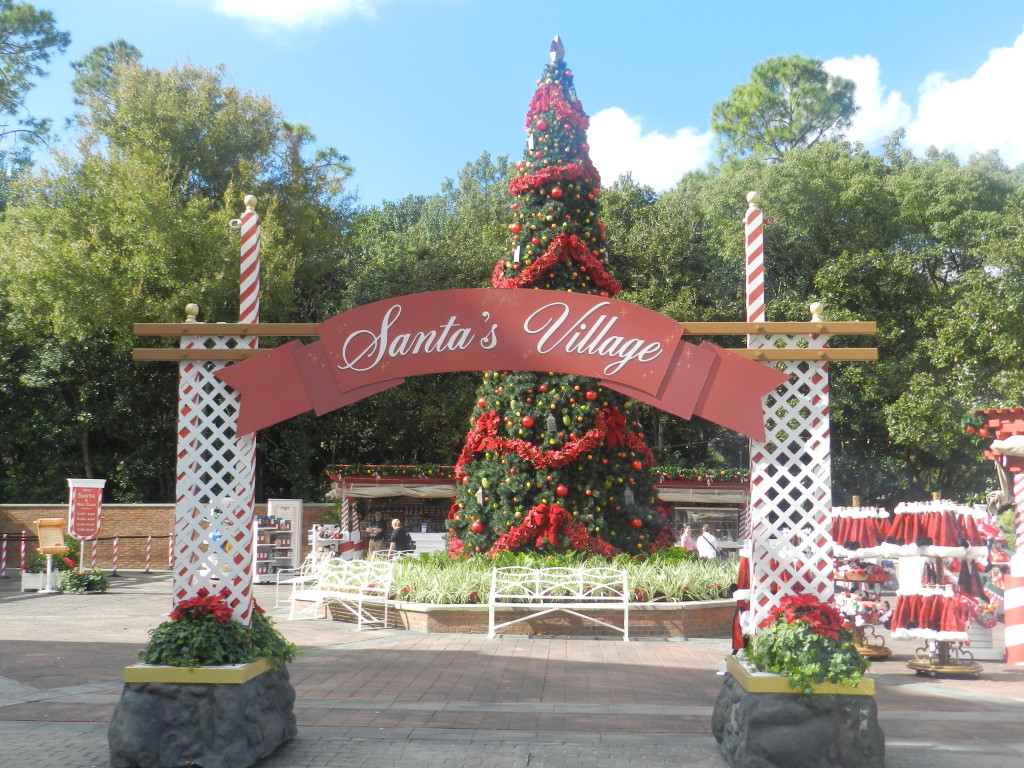 Christmas at Epcot with Christmas Tree in Santa's Village. Keep reading to get the best Disney Christmas quotes for the holidays!