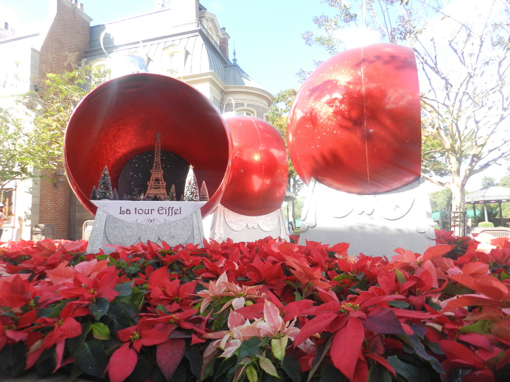 Christmas at Epcot France Pavilion. Festival of the Holidays. Keep reading to learn about Epcot International Festival of the Holidays!