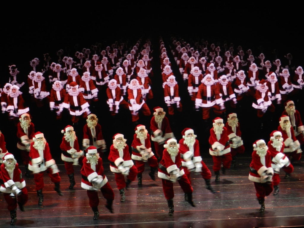 Radio City Christmas Spectacular with Rockettes in Santa Claus Suits