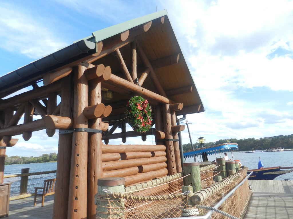 Fort wilderness disney with Bay Lake in the Background. Keep reading to get the full guide to Disney Wilderness Lodge Christmas activities.