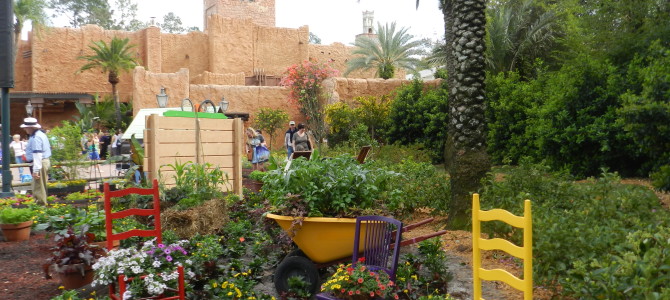 Garden Love outside Morocco at Disney's Epcot. #DisneyTips #Epcot