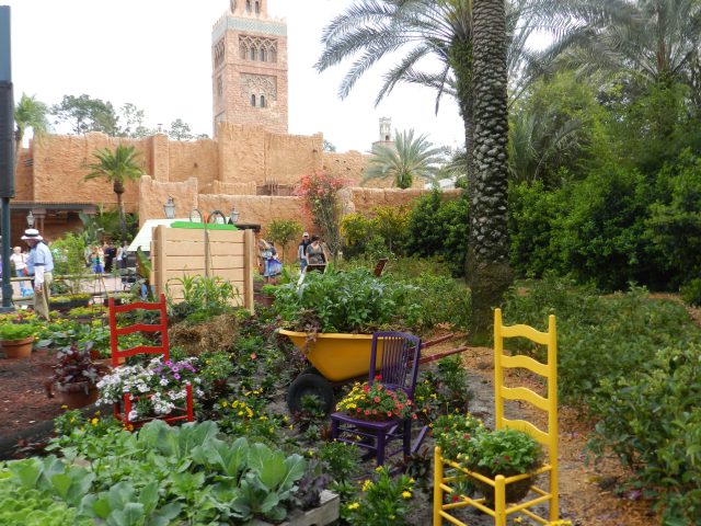 Garden Love outside Morocco at Disney's Epcot. #DisneyTips #Epcot