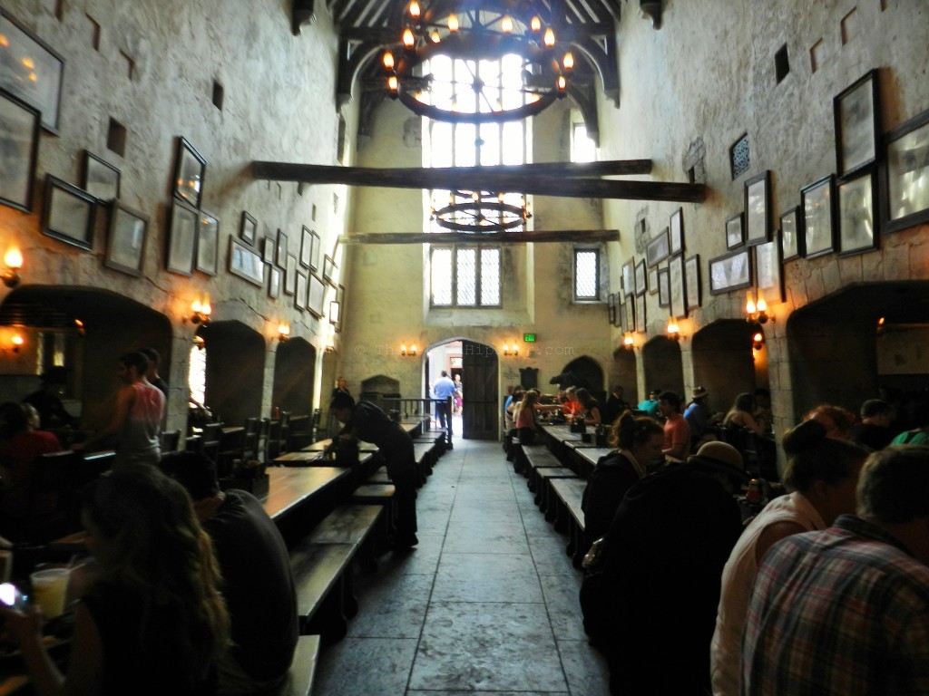 Diagon Alley: Leaky Cauldron with cafeteria style seating at lunch at The Wizarding World of Harry Potter in Universal Studios.