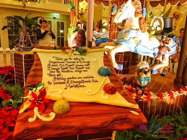  Disney Lebkuchenhaus Karussell am Beach Club Resort mit Wendy von Peter Pan Pferd