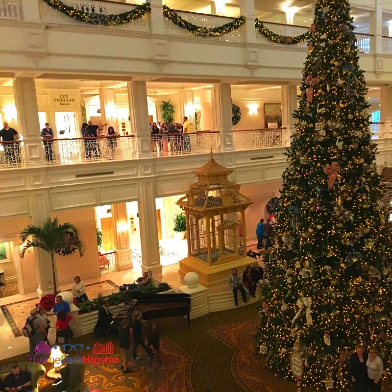 Disney Grand Floridian Gigante Árvore de Natal no Átrio