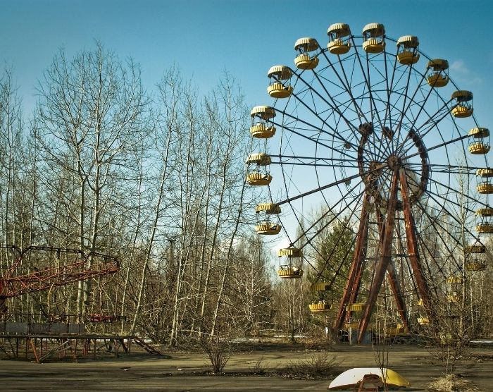 Abandoned amusement park. Keep reading about The Goosebumps Amusement Park One Day at Horrorland.