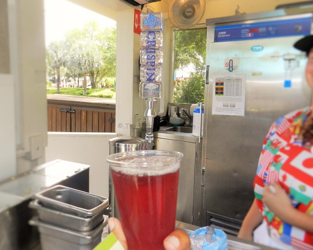 Crispin Blackberry Pear Cider at Epcot Flower and Garden Festival Menu