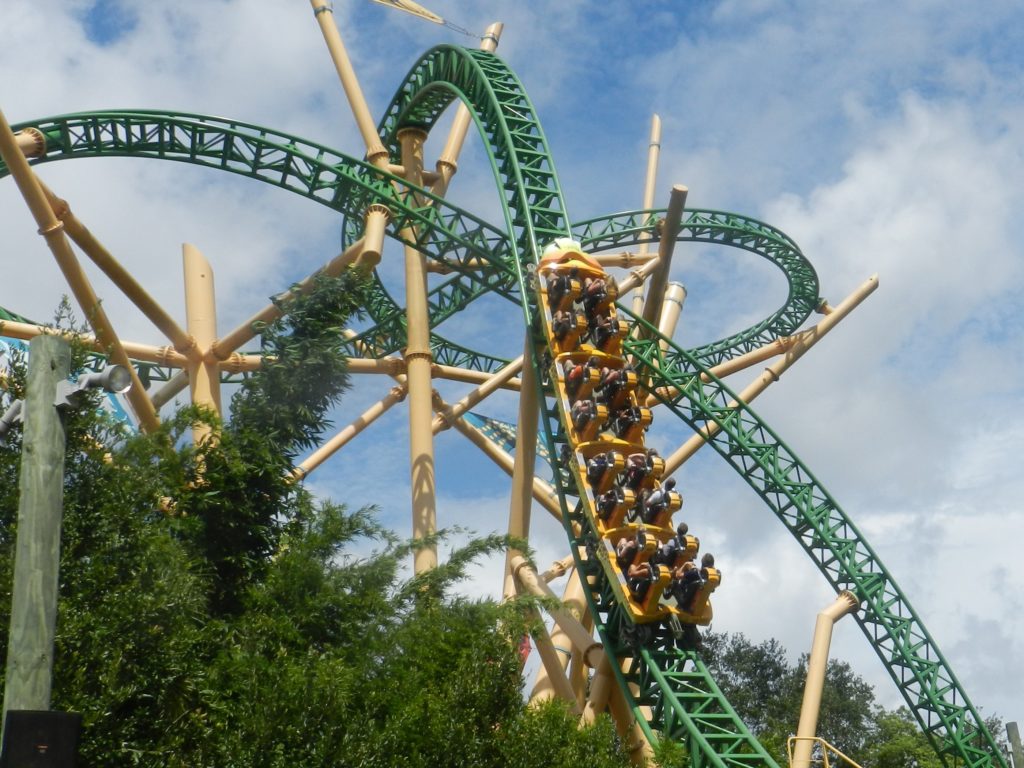 Busch Garden Cheetah Hunt roller coaster. Photo copyright ThemeParkHipster. One of the best roller coasters at Busch Gardens Tampa.