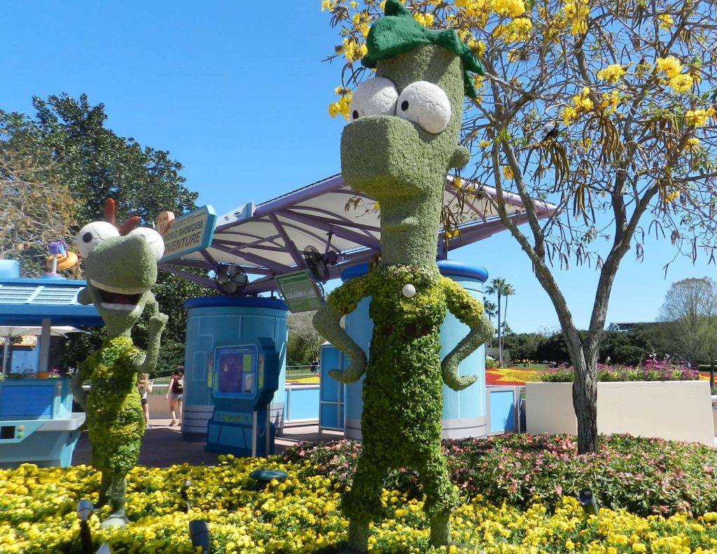 Epcot Flower and Garden Festival with Phineas and Ferb topiary
