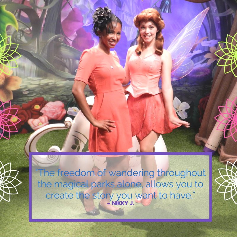 Theme Park Therapy. Solo Travel. Disney fairy at the Magic Kingdom. Visiting Disney World alone.#Disneytips #disneysolo