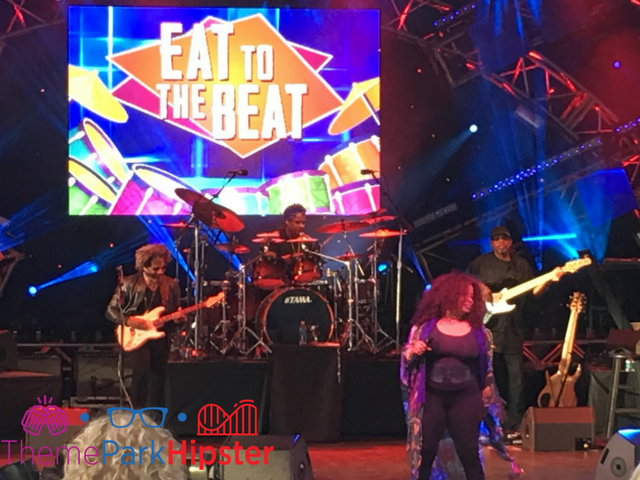 Chaka Khan at Epcot Food and Wine Festival Eat to the Beat Concert Dates now available. with Chaka Khan in the photo. American Pavilion