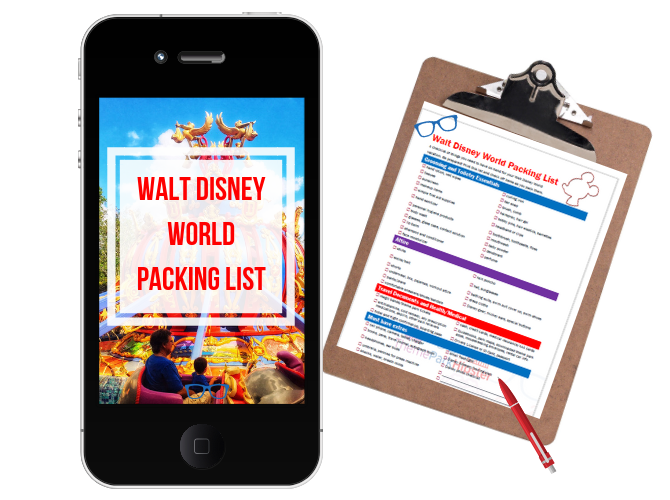 Your Disney World packing list on Clipboard. #disneytips #disneypackinglist