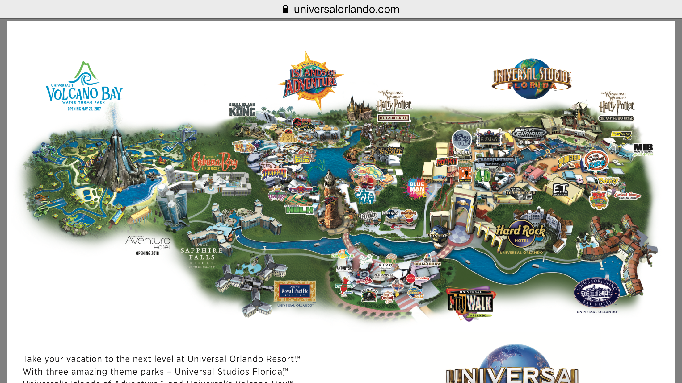 Universal Orlando Resort Map - ThemeParkHipster