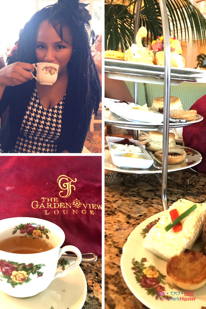 Garden View Tea Room Disney Grand Floridian. Sweet scones, warm tea, and bite-size cream sandwiches. Disney World Bucket List.