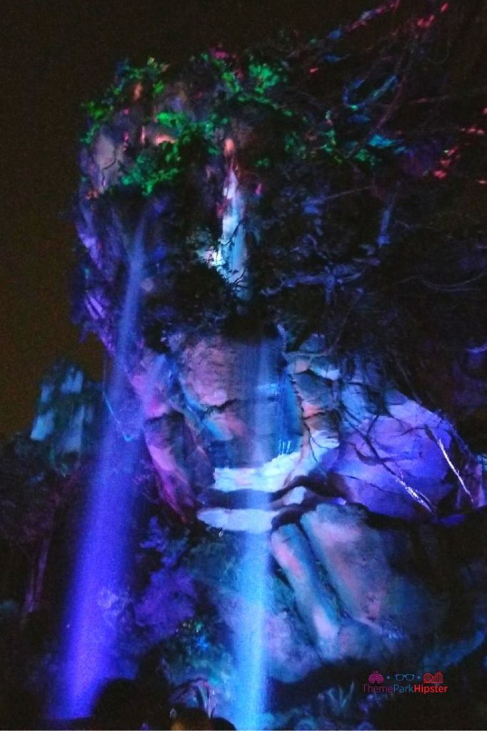 Pandora World of Avatar at Night Disney Animal Kingdom Waterfall. Disney World Bucket List.