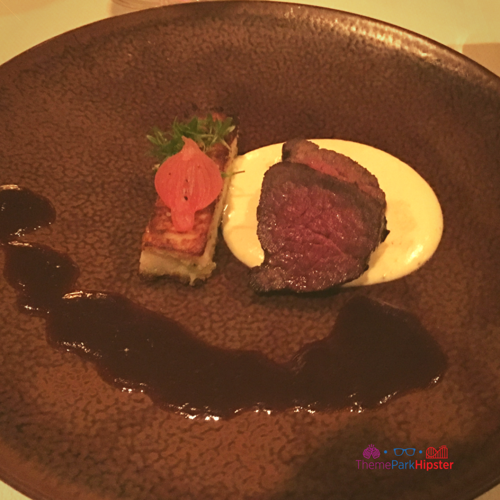 Australian Kobe-Style Beef with Rosemary Jus Victoria & Albert's. One of the best disney world restaurants.