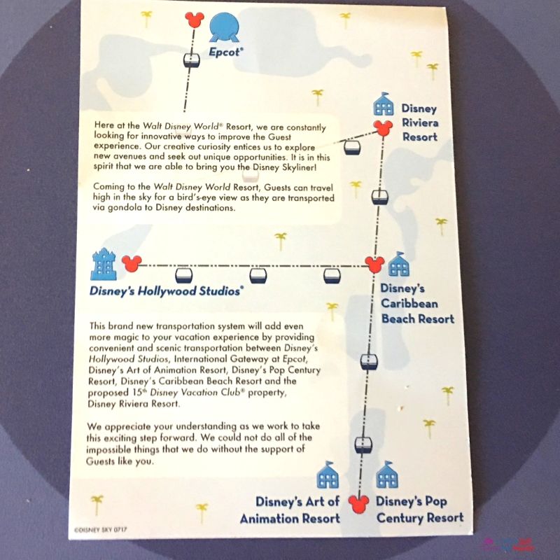 Where does the Disney Skyliner go? Here's the image of the Disney World Skyliner Route. Keep reading to get the full Disney World Skyliner Guide with the Cost, Hours, Tips and more!