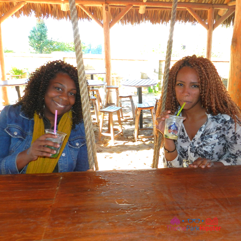 Put-in-Bay Bar in Ohio with bloggers. NikkyJ and Outdoorsy Diva. Keep reading for more Cedar Point tips and tricks for beginners.