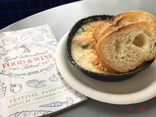 Epcot Food and Wine Baked Shrimp and Scallop Scampi Dip with Sourdough Baguette