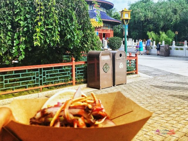Epcot Food and Wine Festival menu with Beijing Roasted Duck Bao Bun