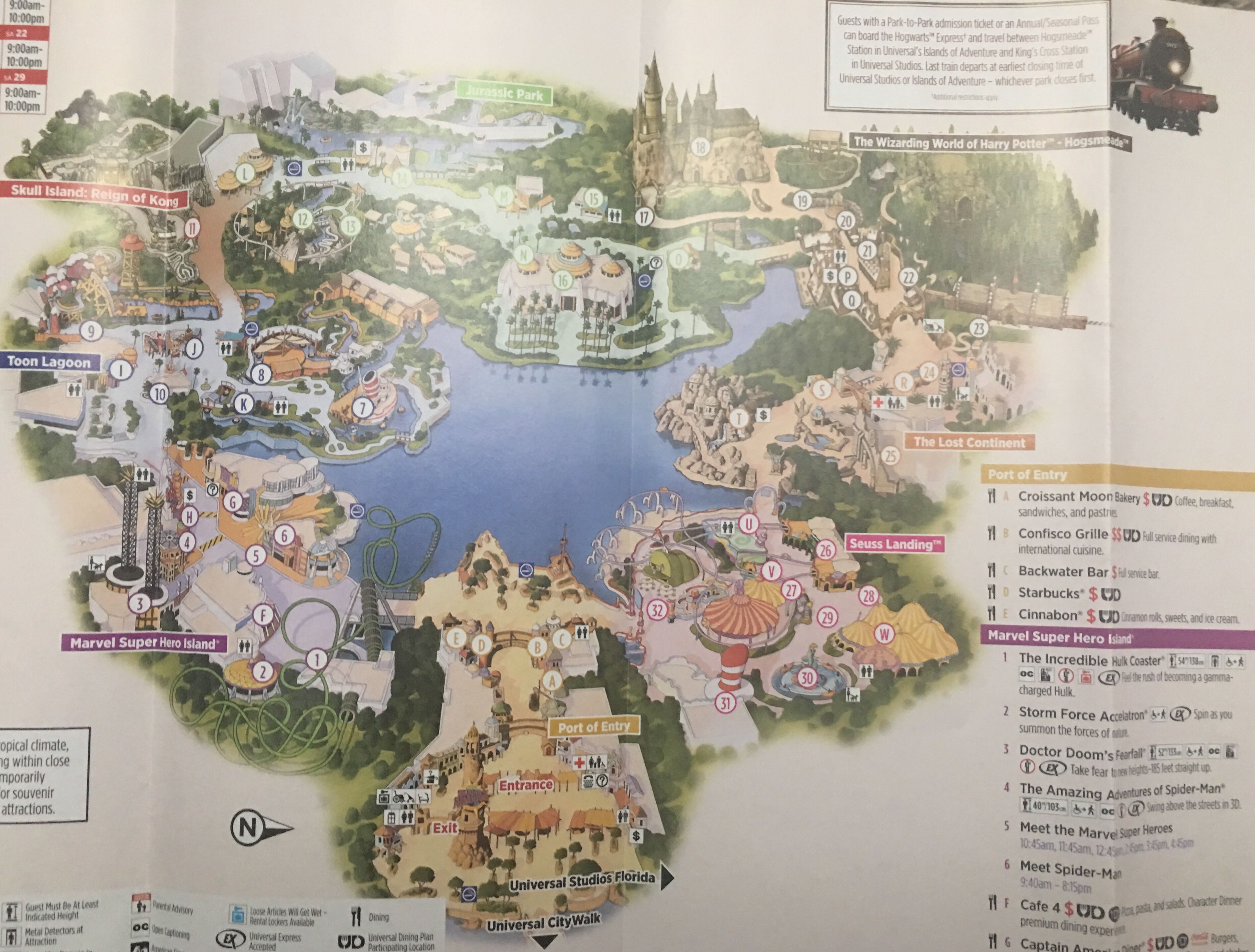 Universal Islands Of Adventure Map