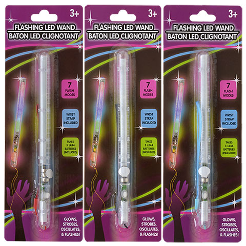 Clear flashing LED wand you could buy for your next Walt Disney World vacation from Dollar Tree.