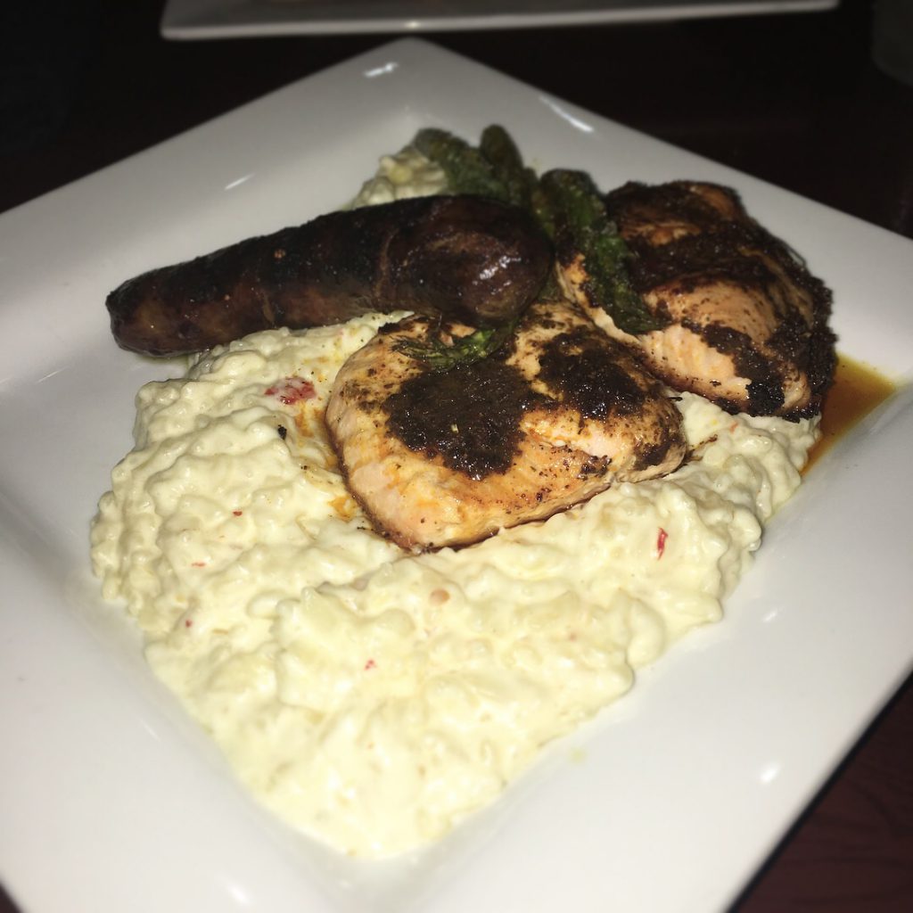 19 reasons you'll love CLC Regal Oaks. Chorizo & Brown Butter Jump Fried Atlantic Salmon had fresh herbs, tasty sofrito, creamy Parmesan risotto, and perfectly roasted jumbo asparagus.