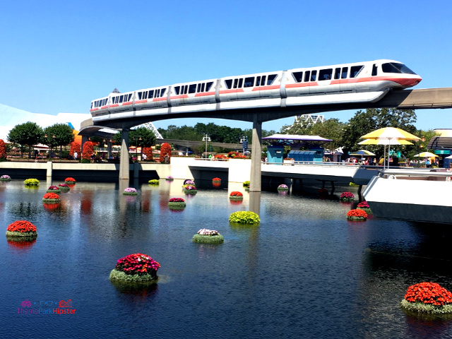 Disney Epcot Hidden Secrets Theme Park Solo. Spaceship earth with the monorail. #DisneyTips #Epcot #DisneySolo #DisneyPlanning