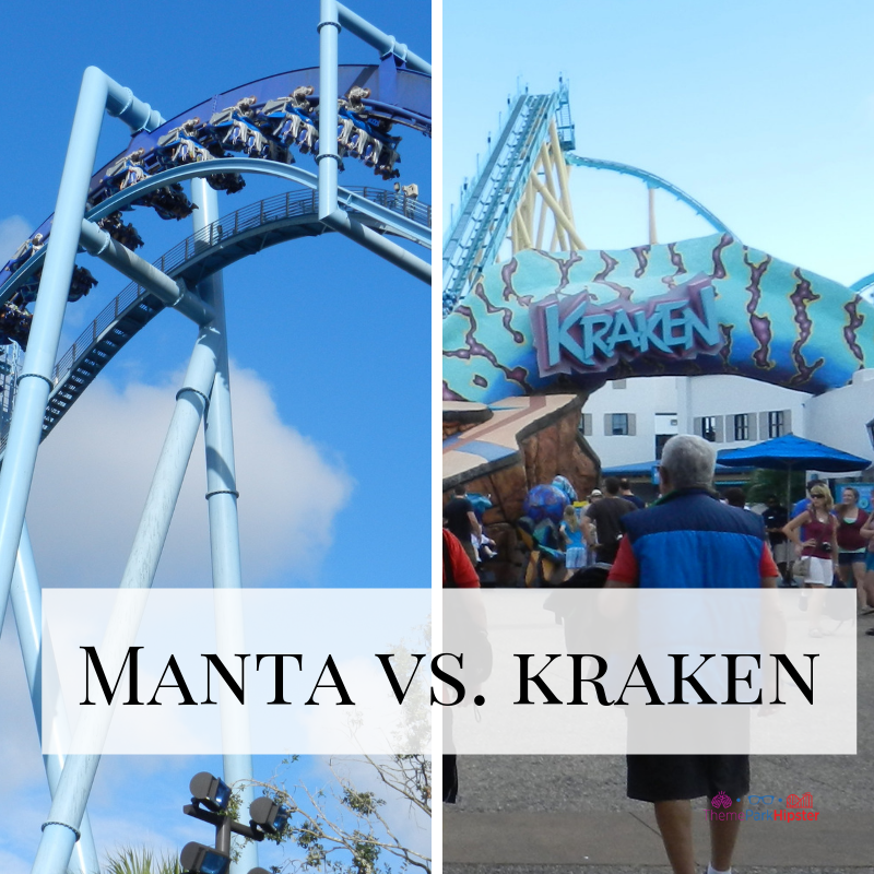 Manta vs. Kraken which is better? SeaWorld Orlando Roller Coaster.