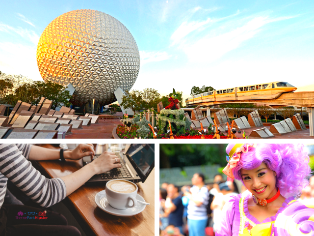 How to start a Disney Travel Blog with Bluehost with Epcot silver globe in the background.