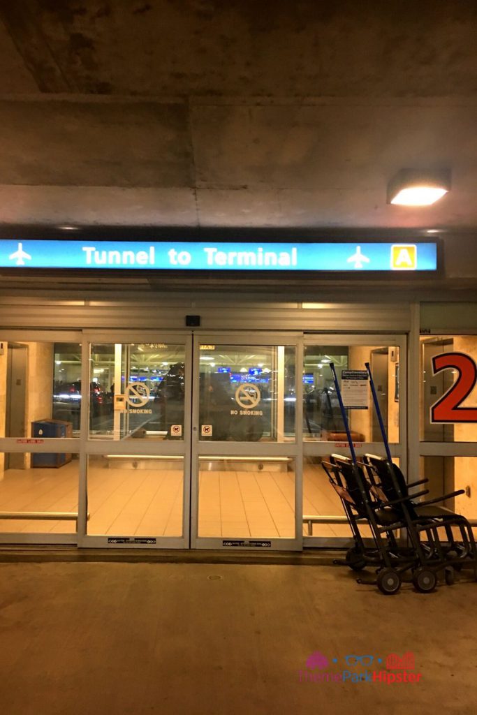 Orlando International Airport Parking Garage Tunnel to Terminal