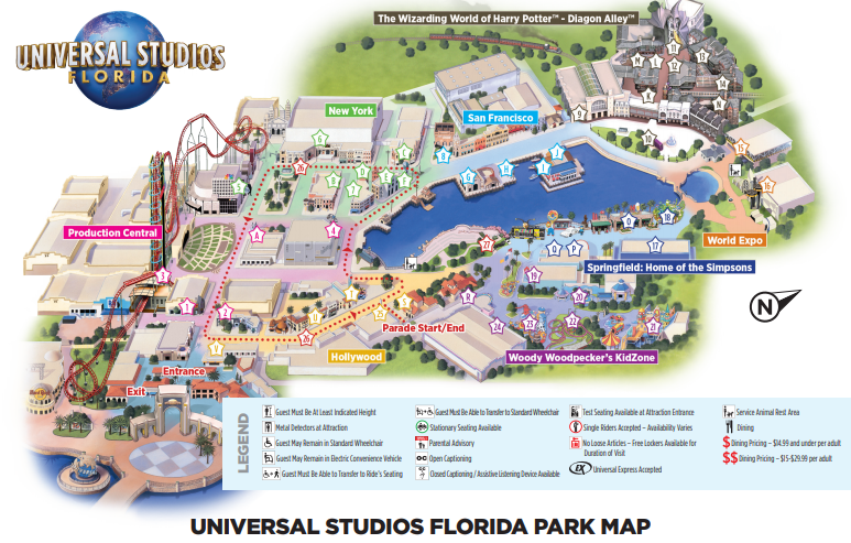 Universal Studios Florida Map 
