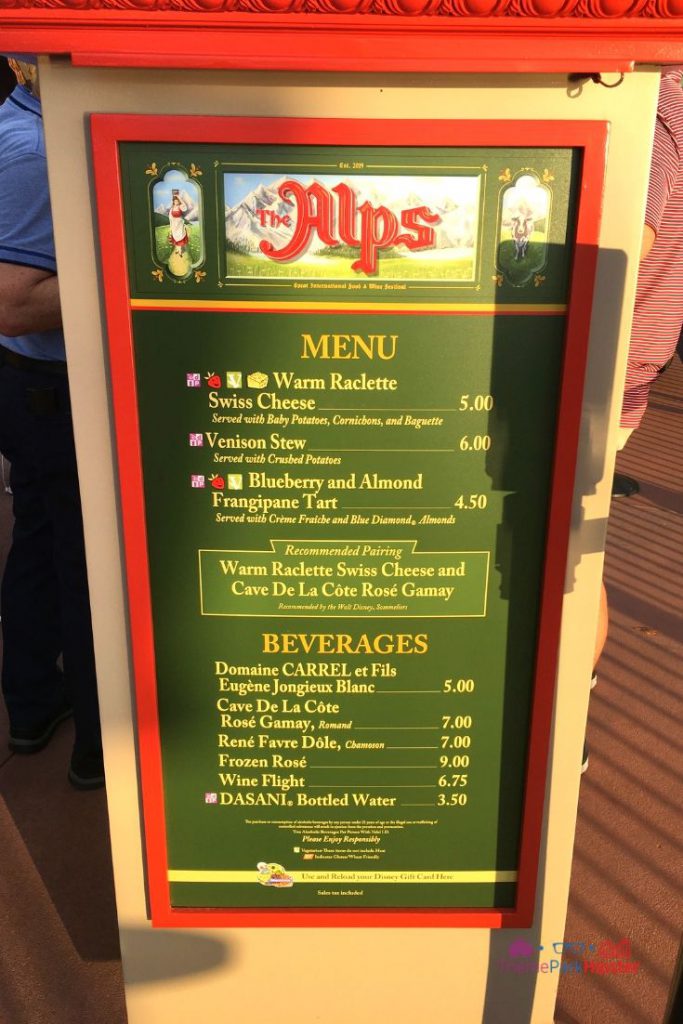 2023 Epcot Food and Wine Festival Menu Alps Booth. Keep reading to learn about what's new and if the Epcot Food and Wine Festival is worth it?