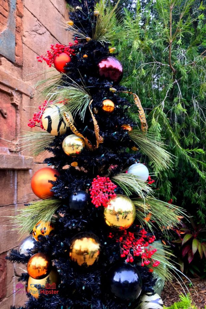 Christmas Town Decoration in Tampa Life Wildlife Tree. Keep reading to get the full guide on doing Christmas at Busch Gardens Tampa!