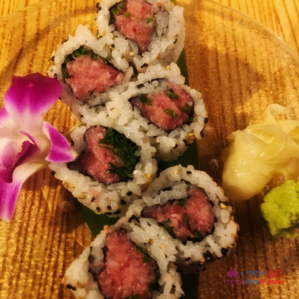 Morimoto Asia Yellowtail Sushi Roll in Disney Springs